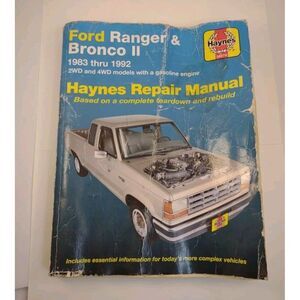 HAYNES Ford Ranger & Bronco ll Repair Manual 1983-1992 ISBN-1563920662